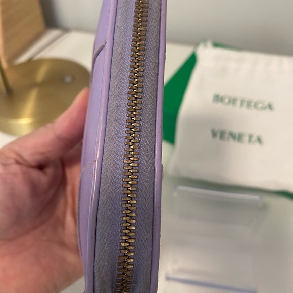 Bottega Venetta Lavander Cassette Compact Zip Wallet Full Inclusion - Picture 4 of 16